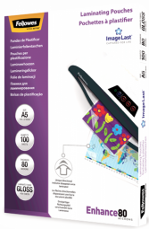 Laminēšanas plēves Fellowes ImageLast A5 80 Micron Laminating Pouch - 100 pack