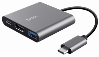 Dokstacija Trust Dalyx 3-in-1 Multiport USB-C Grey