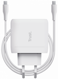 Lādētājs Trust Maxo 45W USB-C Charger White + 2m USB-C Cable
