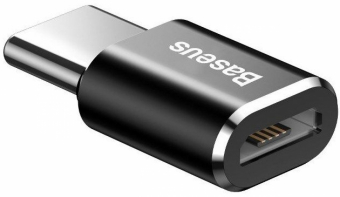 Adapteris Baseus Micro USB Female - USB Type-C Male Black