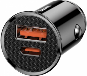 Lādētājs Baseus USB-C + USB-A 30W Black