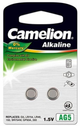 Baterijas Camelion AG5/ LR48/ LR754/ 393 2pcs