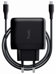 Lādētājs Trust Maxo 65W Black USB-C + 2m USB-C Cable