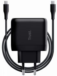 Lādētājs Trust Maxo 45W Black USB-C + 2m USB-C Cable
