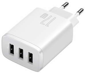 Lādētājs Baseus Compact Charger 3U White 17W
