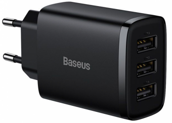 Lādētājs Baseus Compact Charger 3U Black 17W