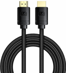 Kabelis Baseus HDMI Male - HDMI Male Black 3m 8K
