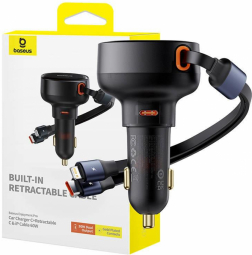 Auto lādētājs Baseus Enjoyment 60W Black