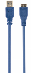 Kabelis Gembird USB Male - MicroUSB Male 3.0 0.5m Blue