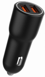 Auto lādētājs Gembird 2x USB Type-A Black