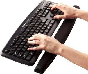 Klaviatūras paliktnis Fellowes Memory Foam Wrist Rest Black