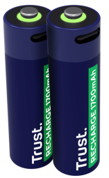 Baterijas Trust USB-C Rechargeable AA Batteries 2pack