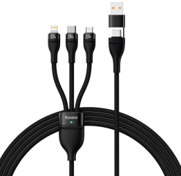 Kabelis Baseus USB+Type C+Lightning+ micro USB 100 W