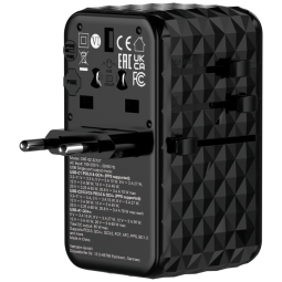 Lādētājs Verbatim Universal Travel Adapter 85W GaN III