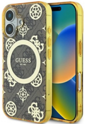 Phone case Guess IML Peony On 4G MagSafe Apple iPhone 16