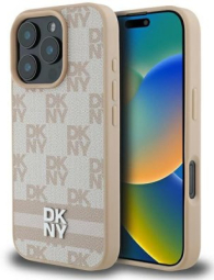 Phone case DKNY Checkered Pattern & Printed Stripes Apple iPhone 16 Pro