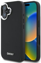 Maciņš telefonam DKNY Plain Silver Logo MagSafe Apple iPhone 16