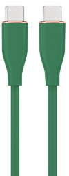 Kabelis Gembird Premium silicon USB Type-C Male - USB Type-C Male 1.5m Green
