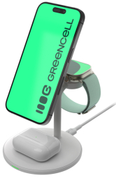 Lādētājs Greencell MagScape 3-in-1 MagSafe Wireless Charger