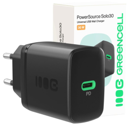 Lādētājs Greencell PowerSource Solo30 30W Black