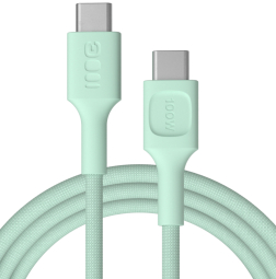 Kabelis Green Cell PowerStream USB Type-C Male - USB Type-C Male 100W Mint Green 0.3m
