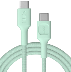 Kabelis Green Cell PowerStream USB Type-C Male - USB Type-C Male 100W Mint Green 1.2m