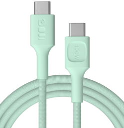 Kabelis Green Cell PowerStream USB Type-C Male - USB Type-C Male 100W Mint Green 2m