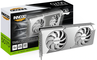 Videokarte Inno3D GeForce RTX 5070 12GB TWIN X2 OC WHITE (DLSS 4)