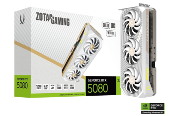 Videokarte ZOTAC GAMING GeForce RTX 5080 SOLID OC White Edition
