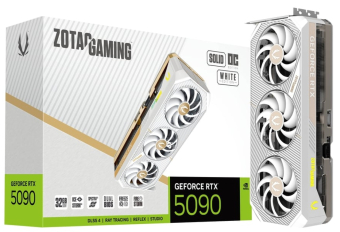Videokarte Zotac GeForce RTX 5090 SOLID OC 32GB White Edition