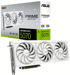 Videokarte Asus GeForce RTX 5070 12GB PRIME OC White Edition (DLSS 4)