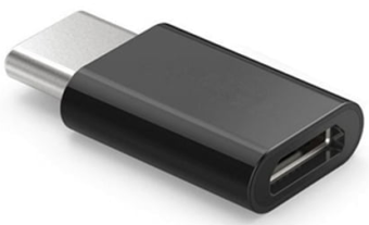 Adapteris SAVIO Micro USB - USB Type-C melns