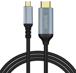 Kabelis SAVIO USB-C – HDMI 2.0B 3m