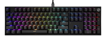 Klaviatūra Genesis Thor 404 RGB Black Outemu Peach Silent