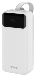Enerģijas krātuve Savio Power Bank 30000mAh White