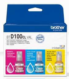 Tinte Brother BTD100CL Yellow Cyan Magenta