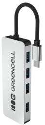 USB hubs Greencell 4 PORT USB-C 3.0