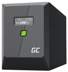 Nepārtrauktas barošanas bloks Green Cell PowerProof LCD UPS 1500VA 1050W 2x Schuko + 3x IEC