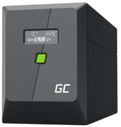 Nepārtrauktas barošanas bloks Green Cell PowerProof LCD UPS 2000VA 1400W USB 2x Schuko + 3x IEC