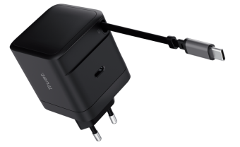 Lādētājs Trust Maxo 65W Black USB-C 67 cm izvelkams vads