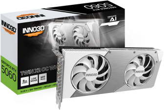 Videokarte Inno3D GeForce RTX 5060 Twin X2 OC White