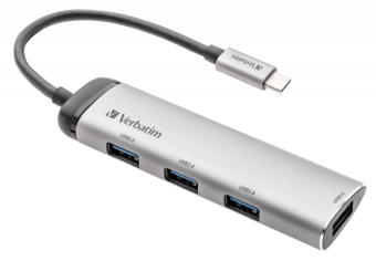 USB dokstacija Verbatim HUB 4-PORT USB-C Multiport