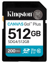 Atmiņas karte Kingston 512GB SDXC Canvas Go Plus Gen4
