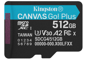 Atmiņas karte Kingston  Canvas Go Plus G4 MicroSDXC 512GB