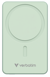 Enerģijas krātuve Verbatim Charge n Go 10000mAh Magnetic Wireless Charge Green