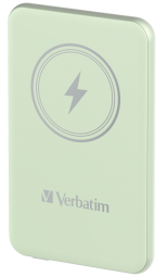 Enerģijas krātuve Verbatim Charge n Go 5000mAh Magnetic Wireless Charge Green 20W