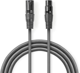 Kabelis Nedis XLR M - XLR F 3m