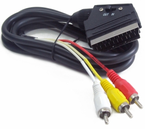 Kabelis Gembird Scart IN/OUT-RCA 1.8m
