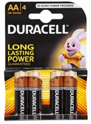 Baterijas Duracell AA Alkaline 4pack