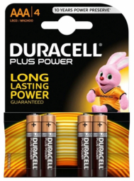 Baterijas Duracell AAA Alkaline 4pack